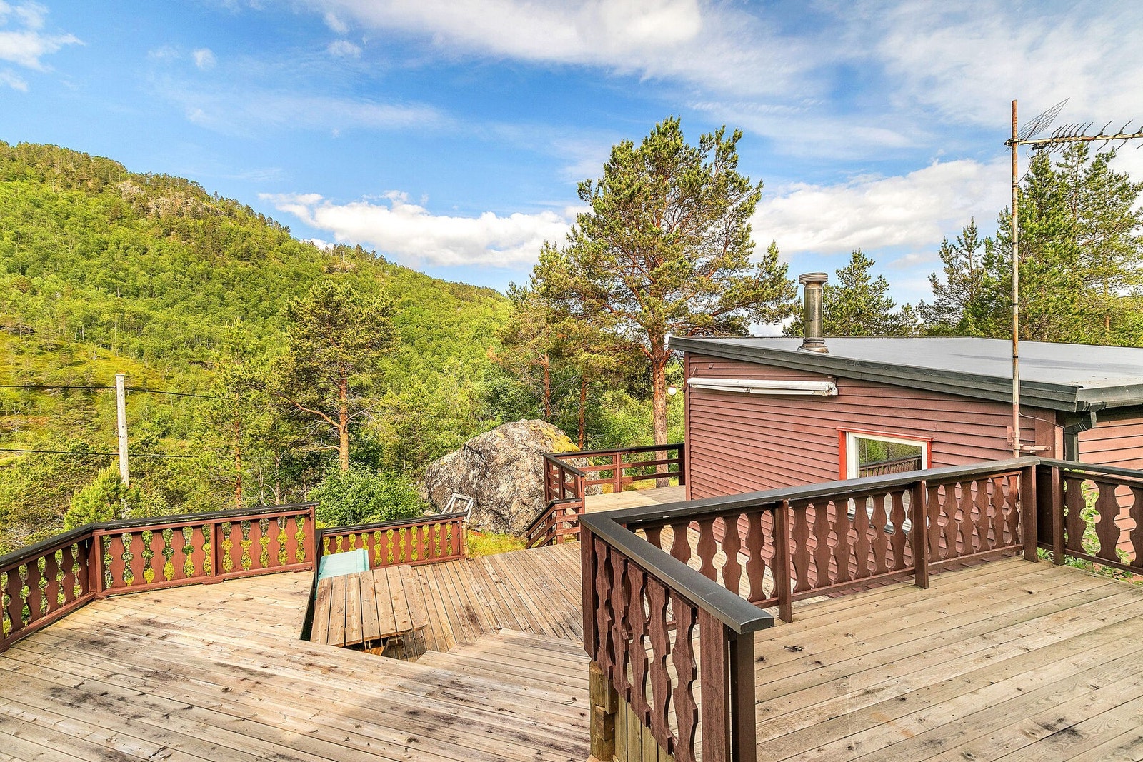 Terrasser med gode solforhold Galleribilde