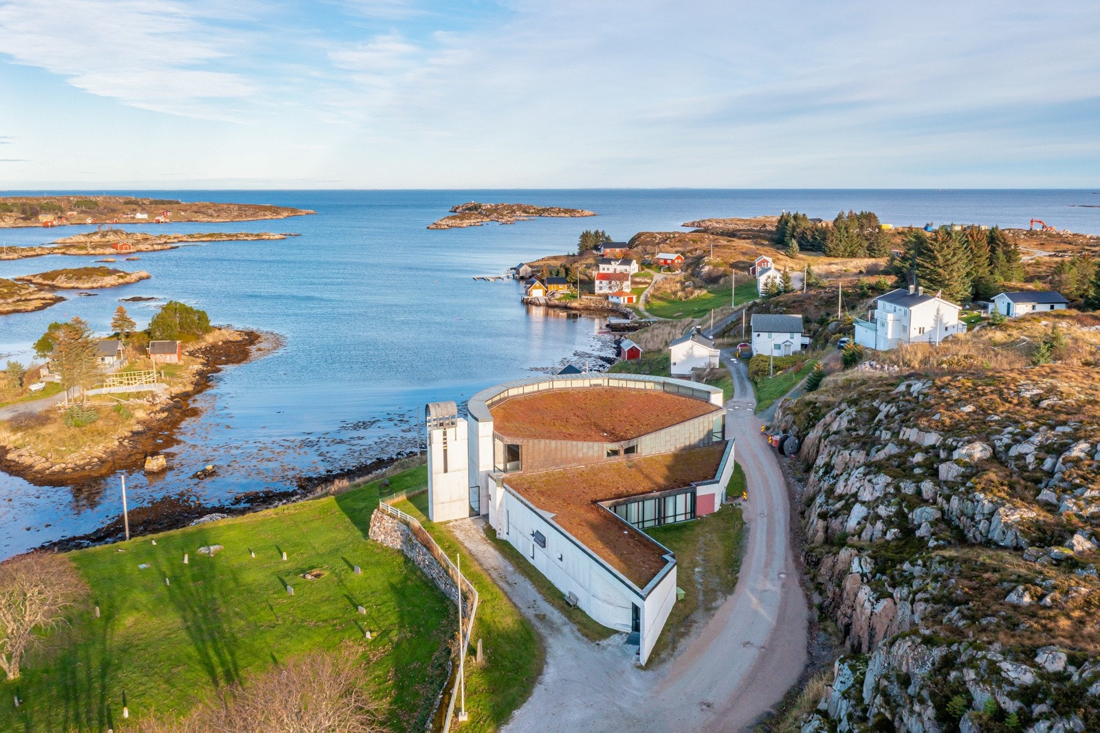 Hyttefeltet ligger på odden man ser i bakkant Galleribilde