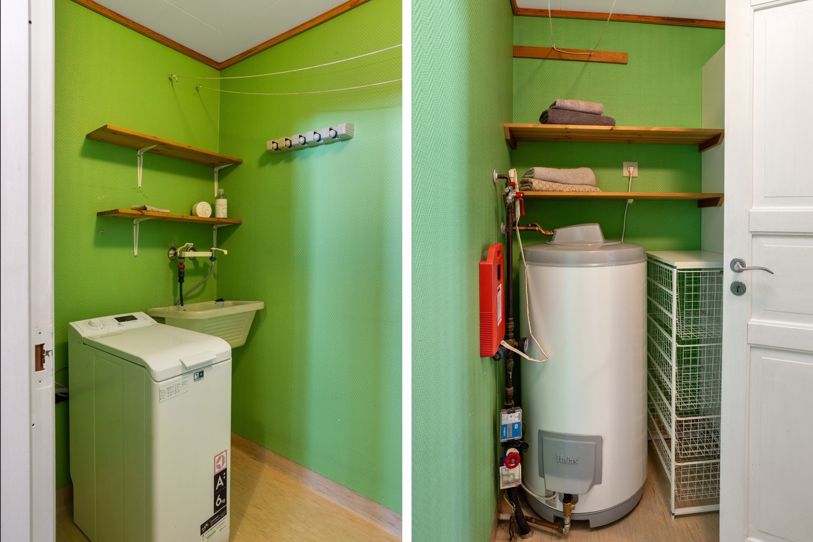 Praktisk vaskerom sentralt i huset. Galleribilde