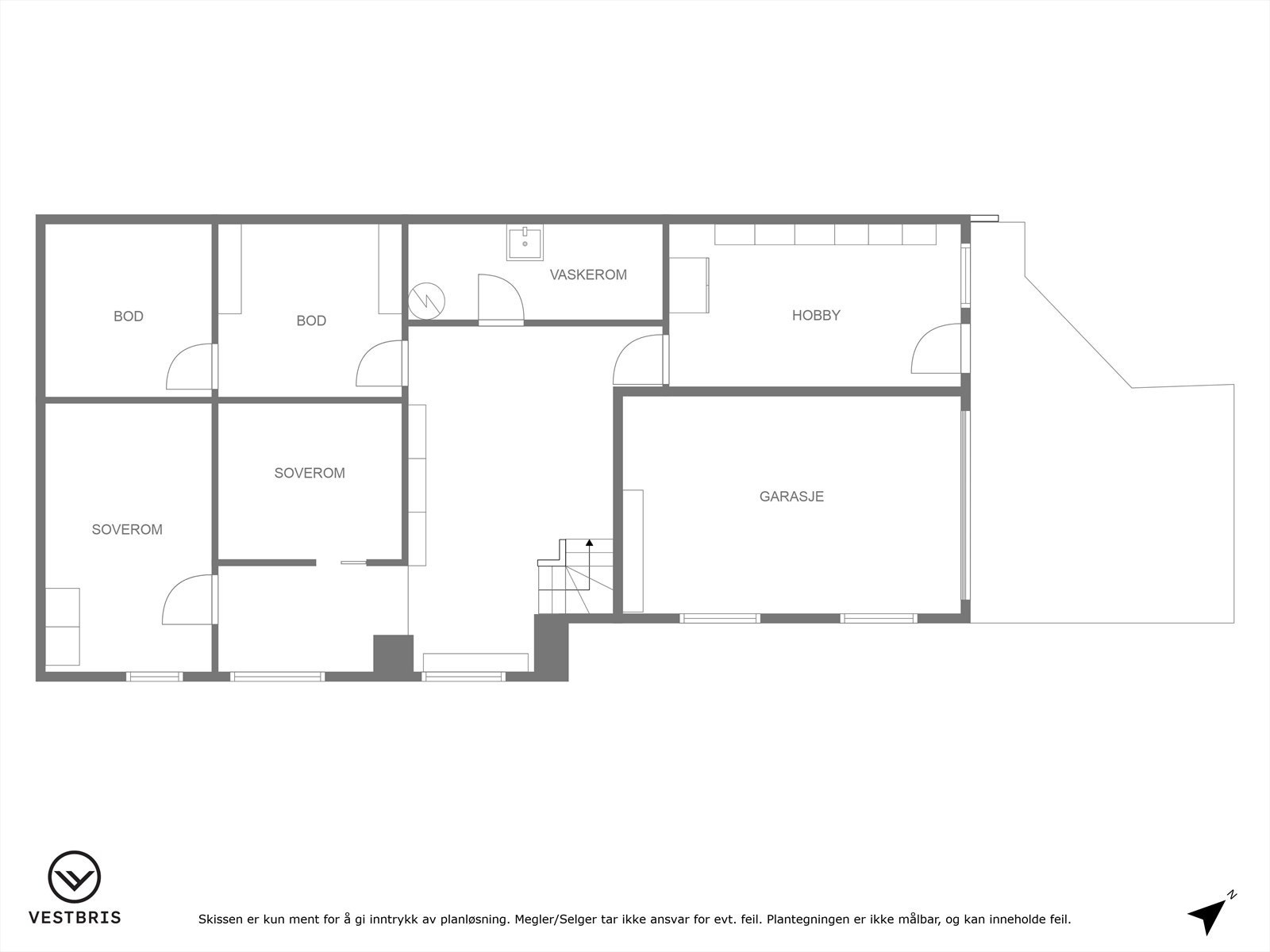 Plantegning underetasje Galleribilde