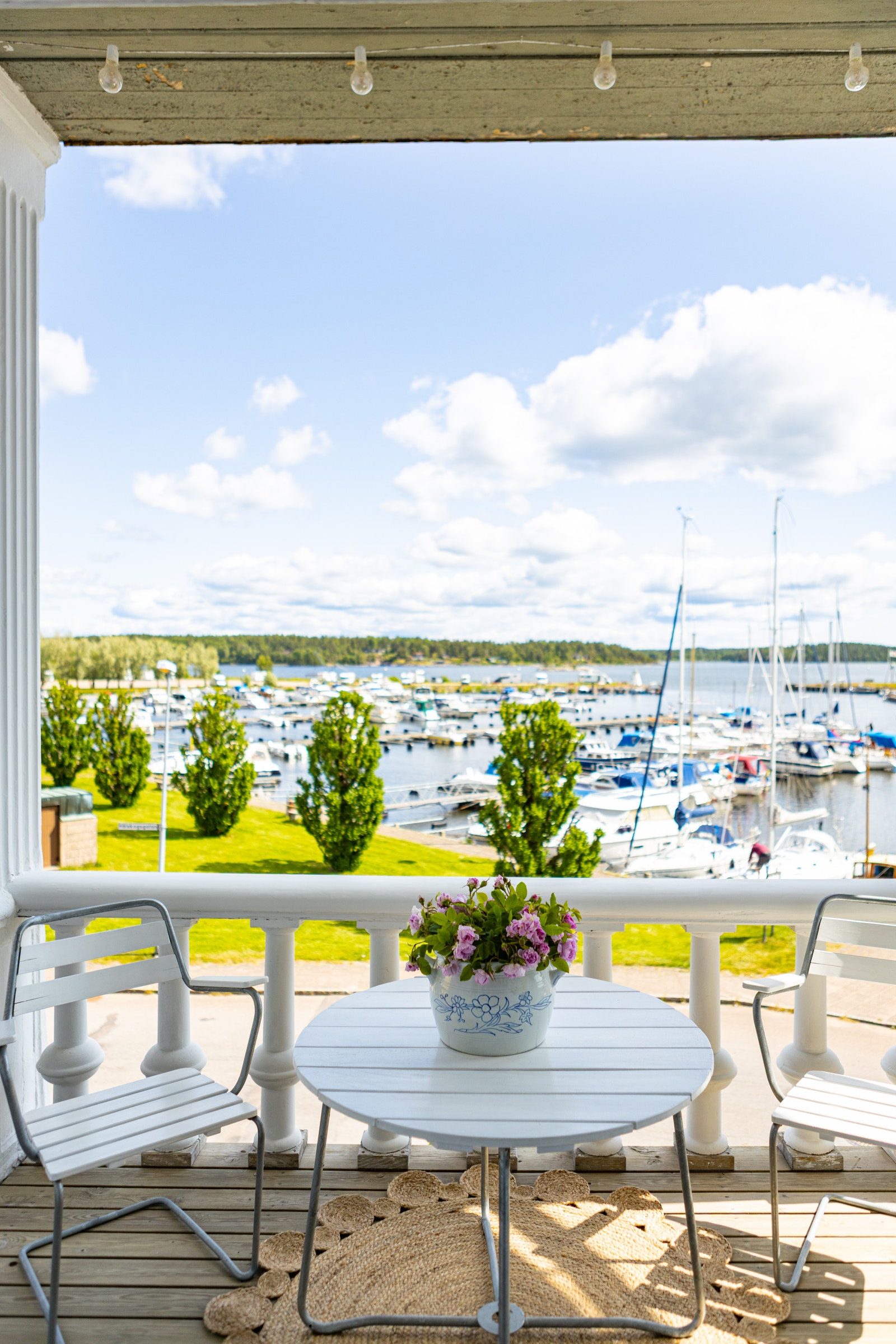 Utsikten från balkongen Galleribilde