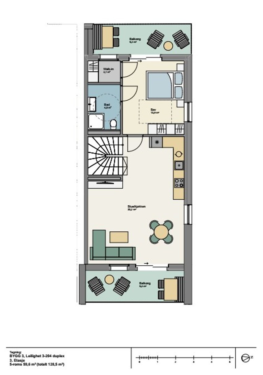 Planløsning B3-204 2.etasje Galleribilde
