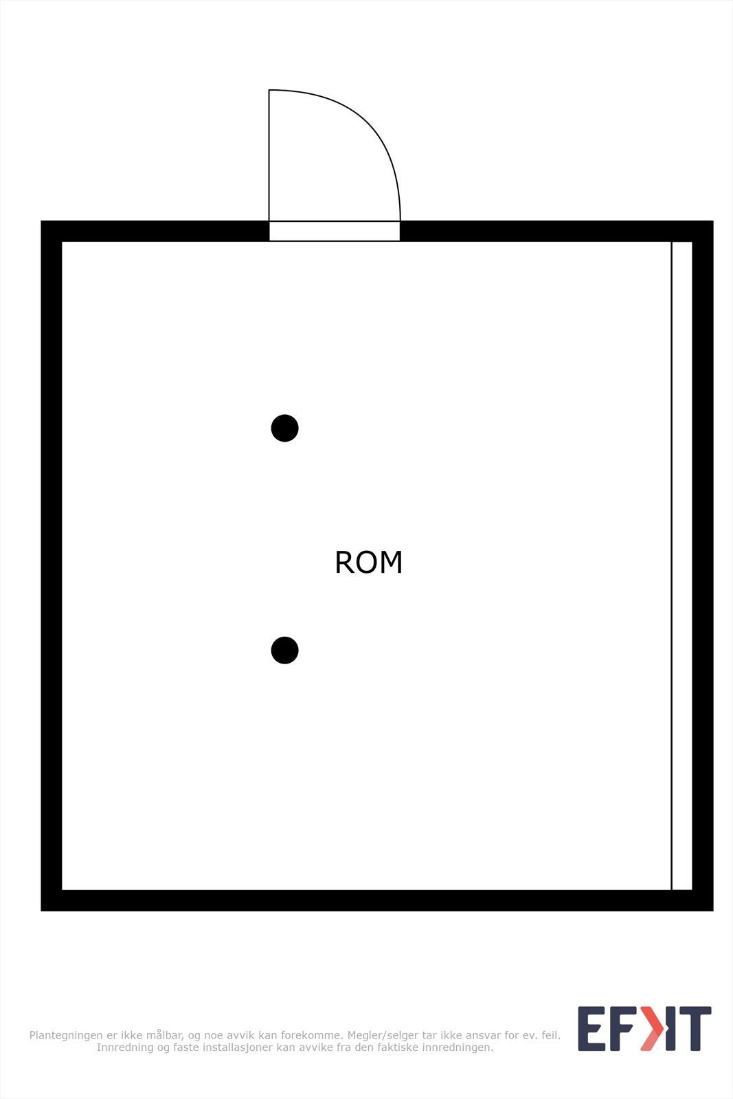 Plantegning kjeller - Bod med utvendig adkomst Galleribilde