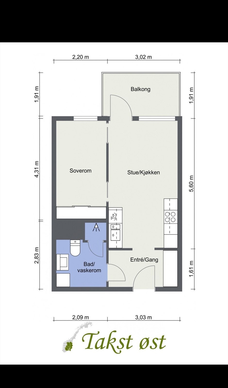 Planskisse (ikke måleriktig) Galleribilde