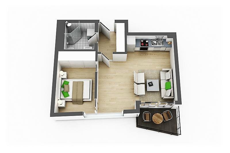 Arealeffektiv plantegning. Ta kontakt for visning. Galleribilde