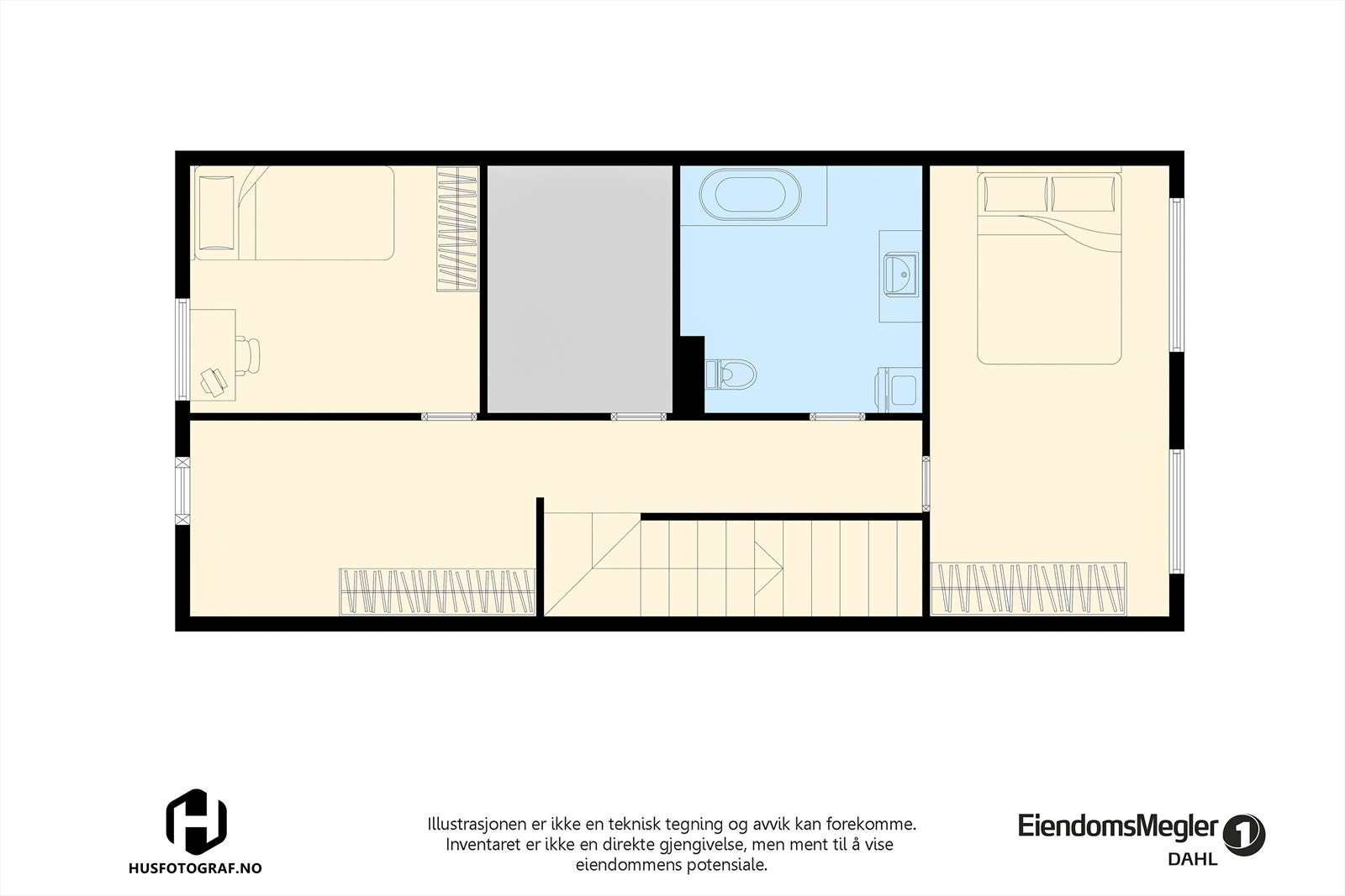 Plantegning plan 1 i boligen Galleribilde