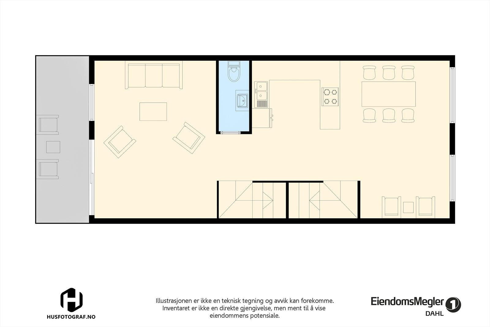 Plantegning plan 2 i boligen Galleribilde