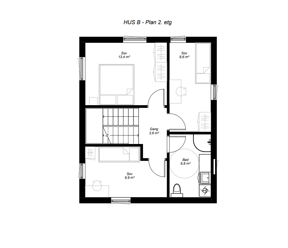 Plantegning 2.etasje Galleribilde