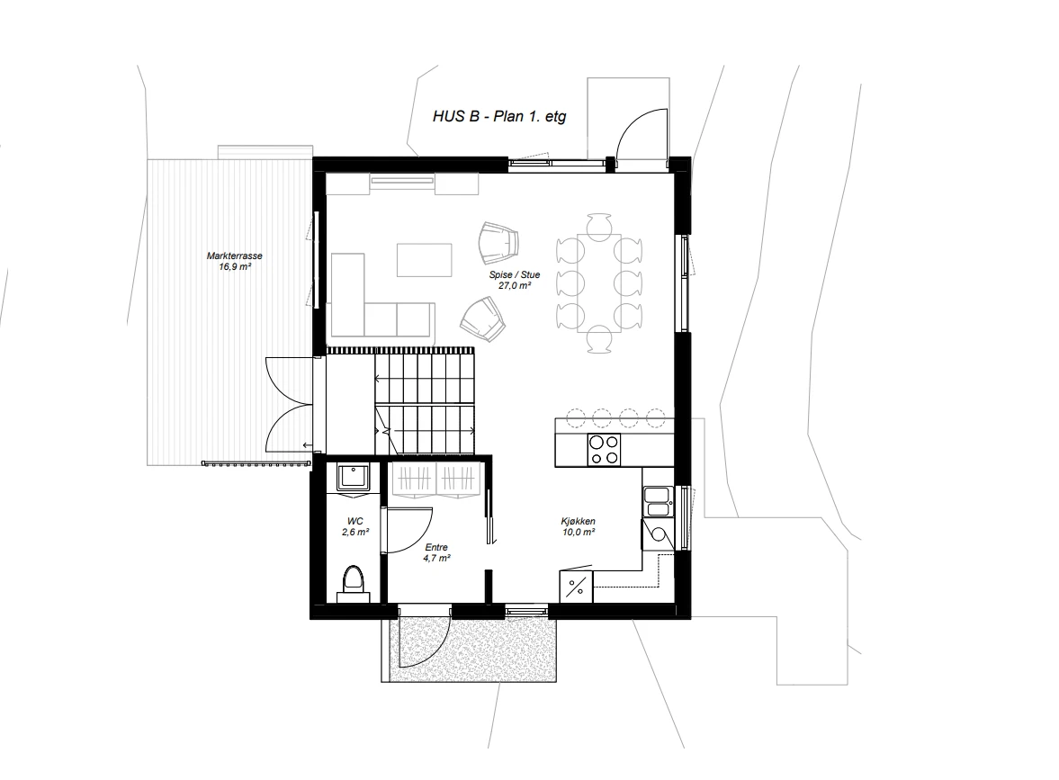Plantegning 1.etasje / hovedplan Galleribilde