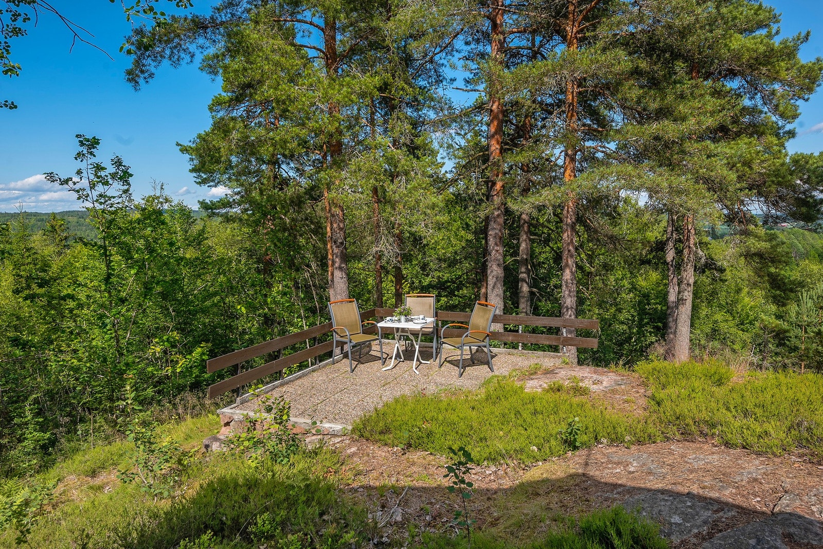 Hyggelig uteplass med gode solforhold Galleribilde