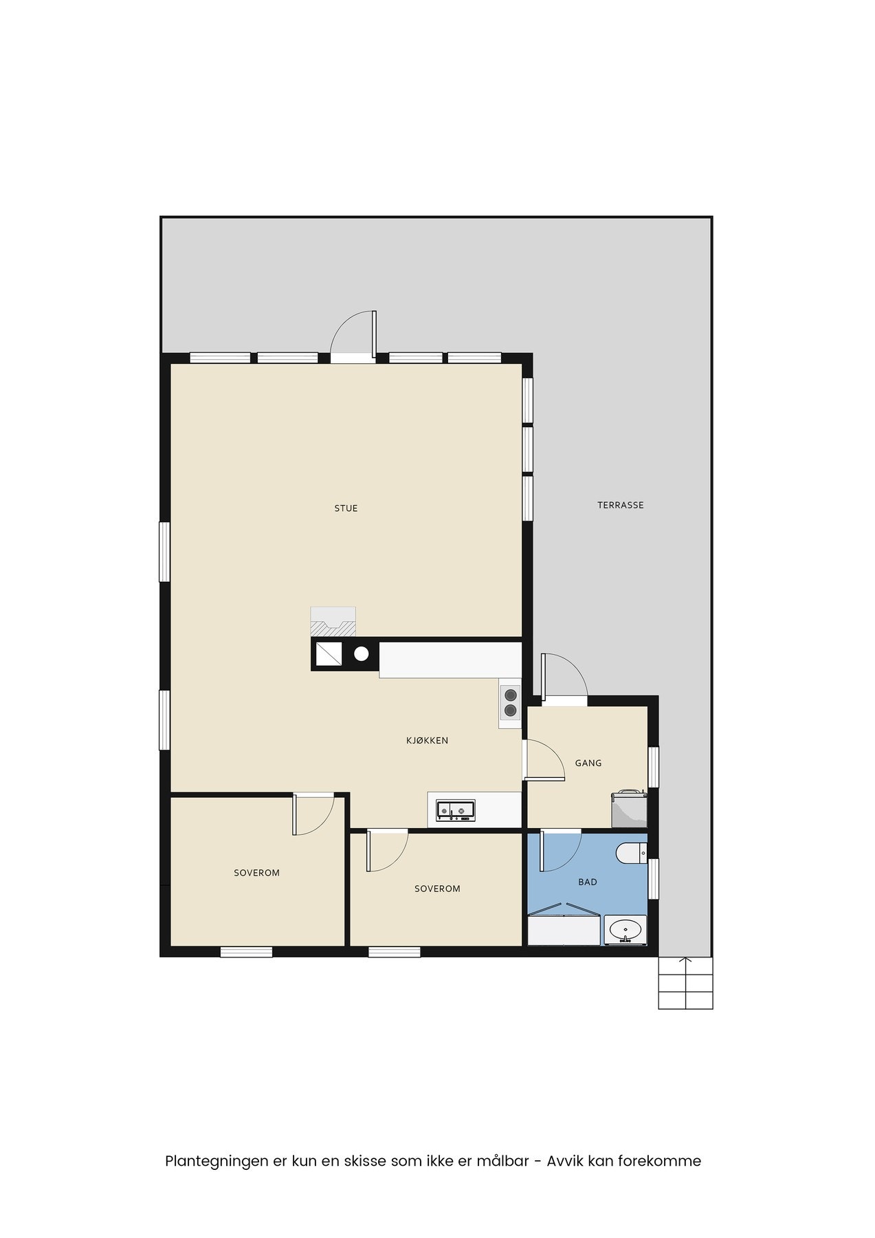 Plantegning hytta Galleribilde