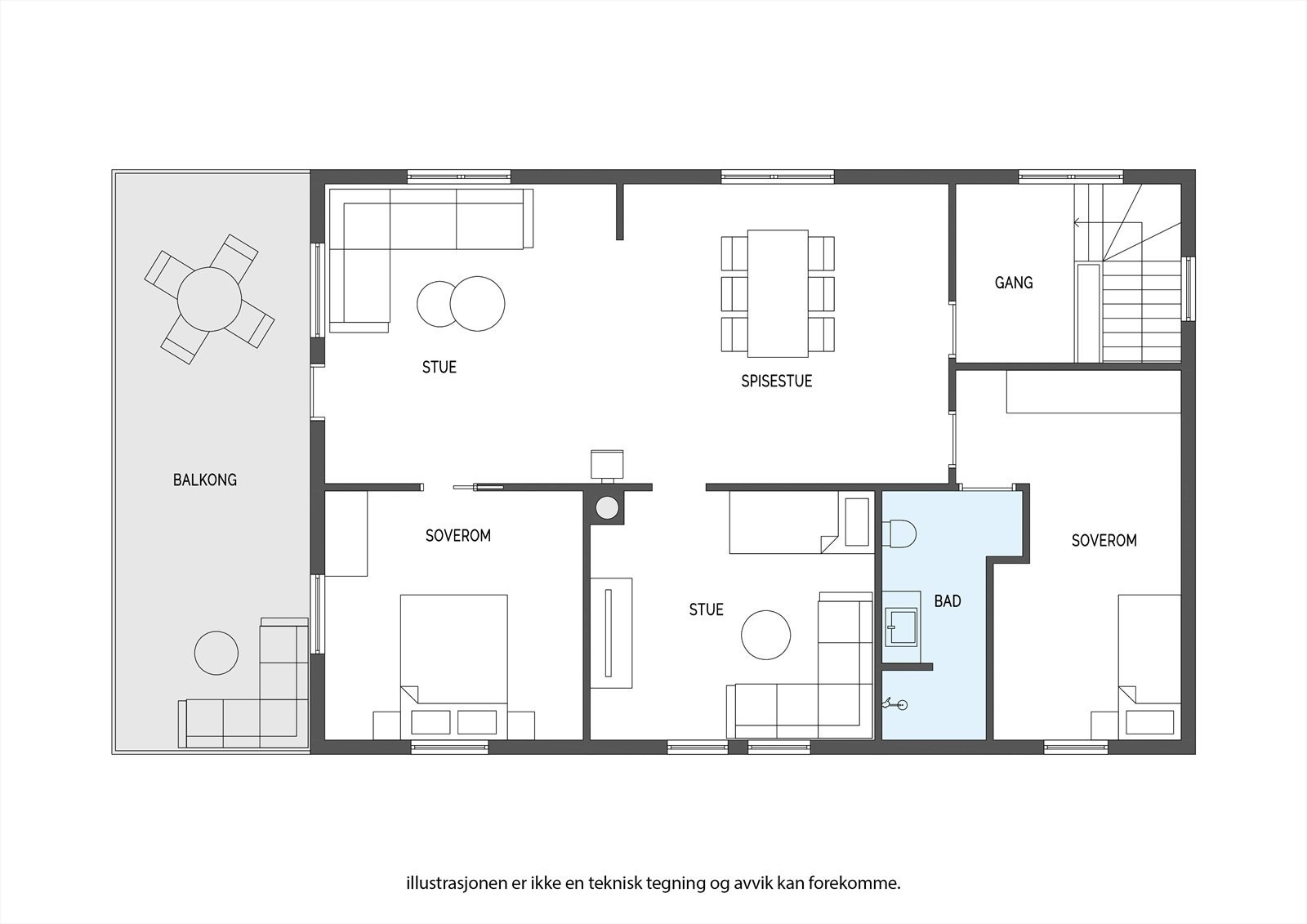 Plantegning 2. etasje. Galleribilde
