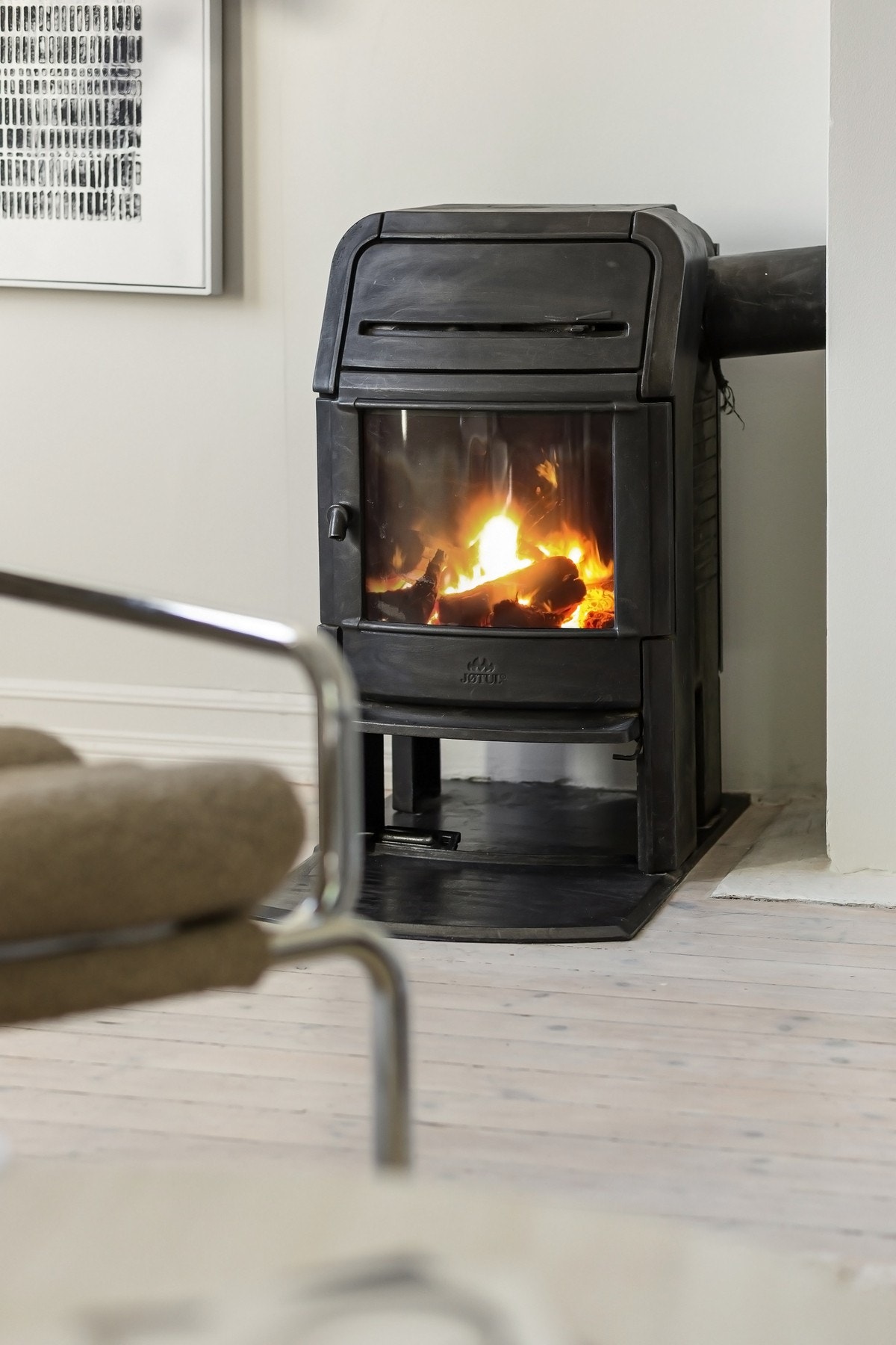 Peisen fungerer godt på kalde vinterkvelder. Galleribilde