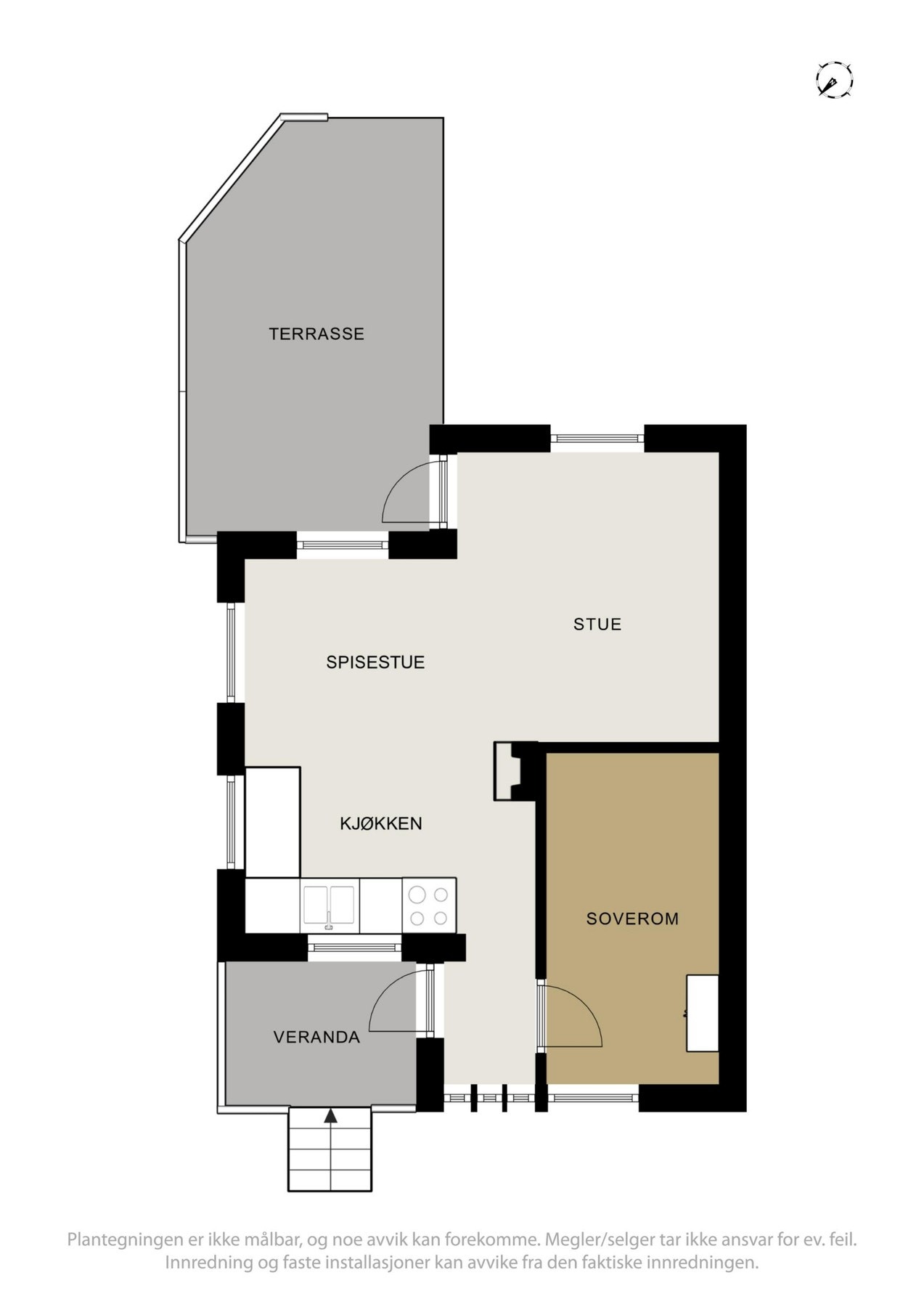 Plantegning hytte Galleribilde