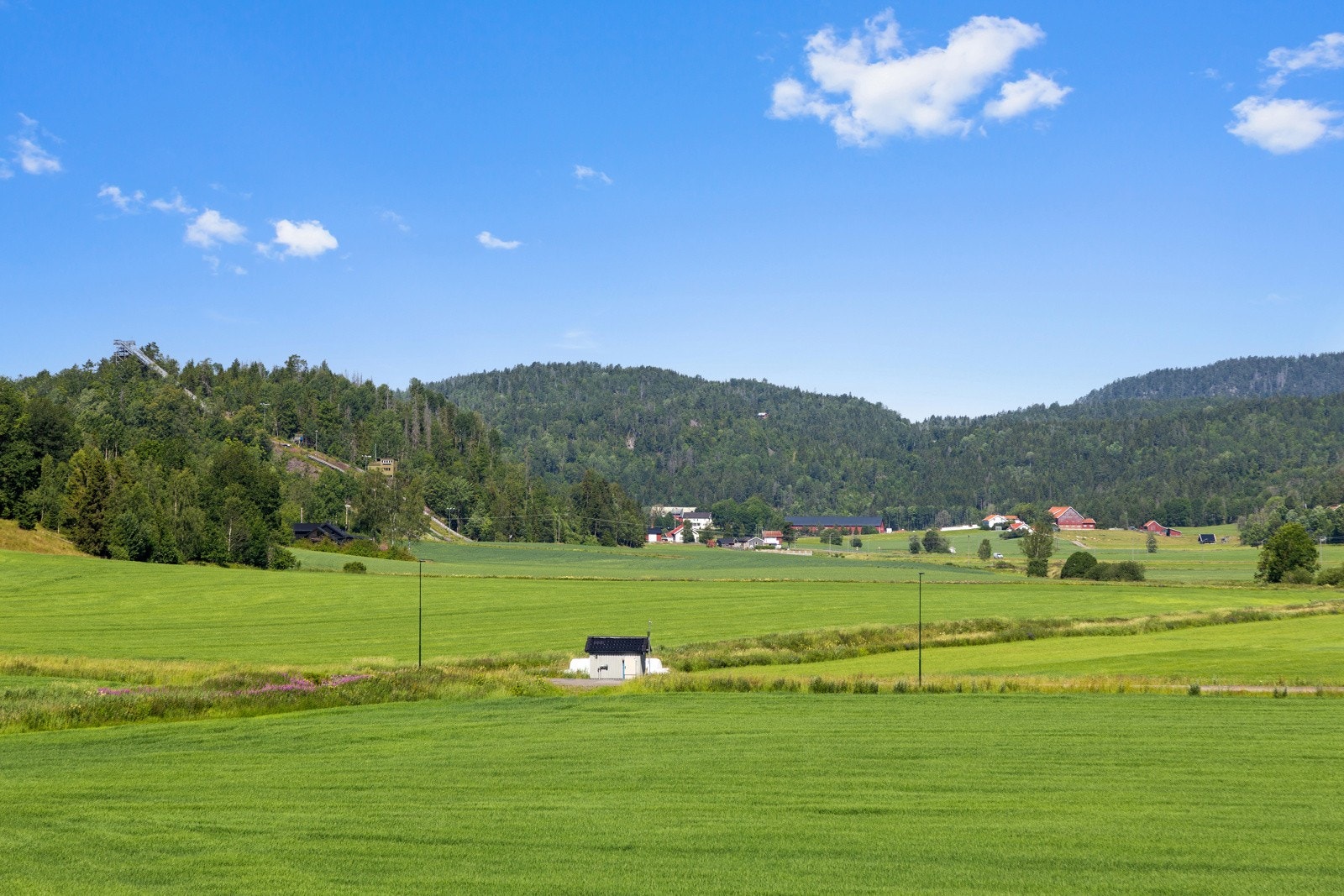 Fin utsikt og topp solforhold. Galleribilde