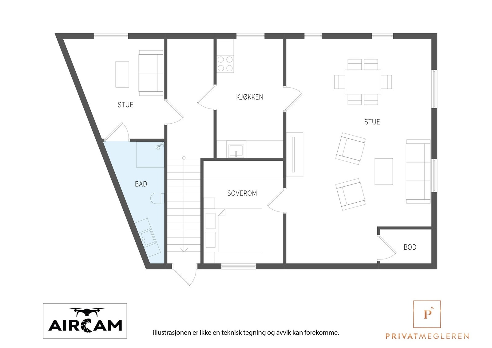 Plantegning illustrasjon 2. etasje Galleribilde