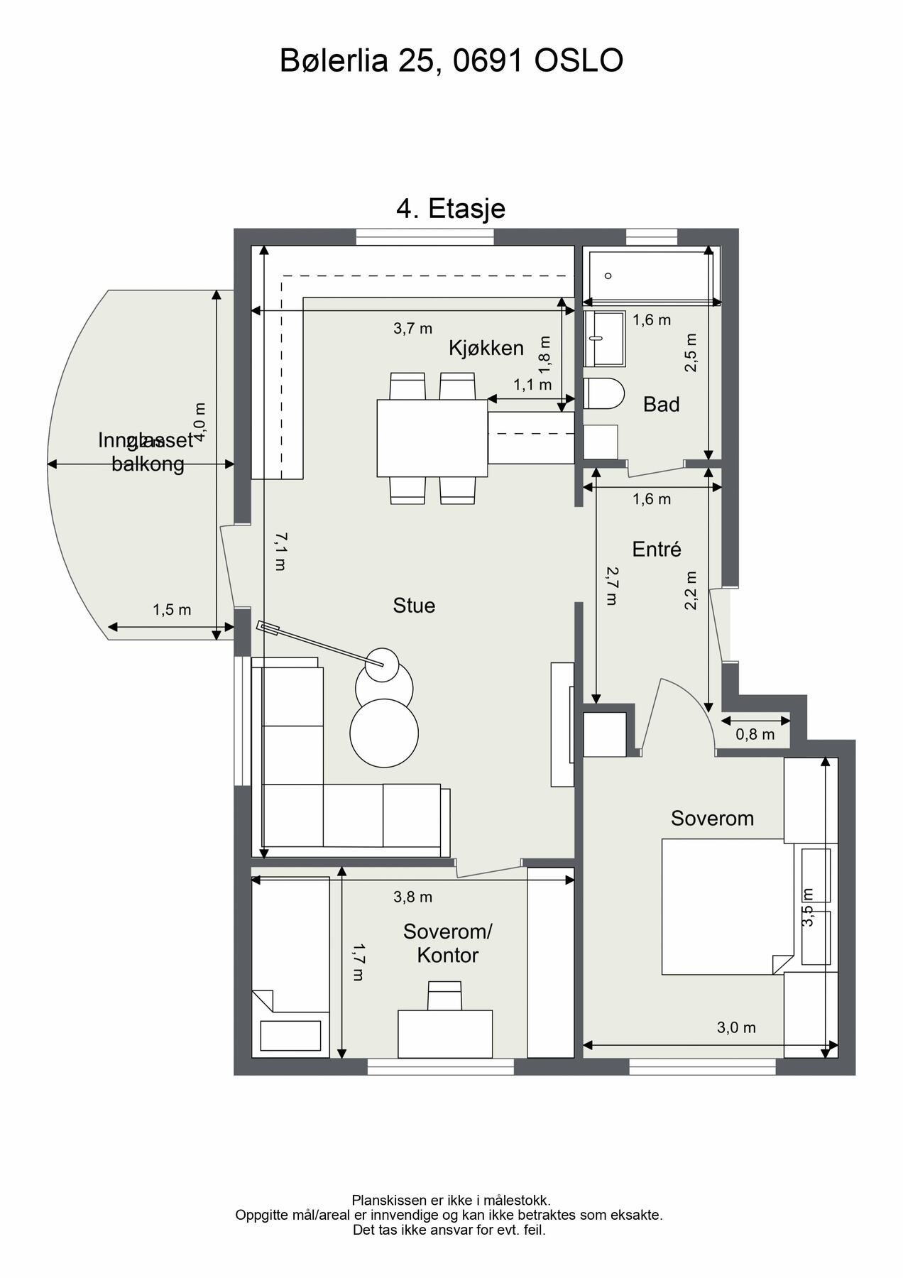 Boligens plantegning. Galleribilde