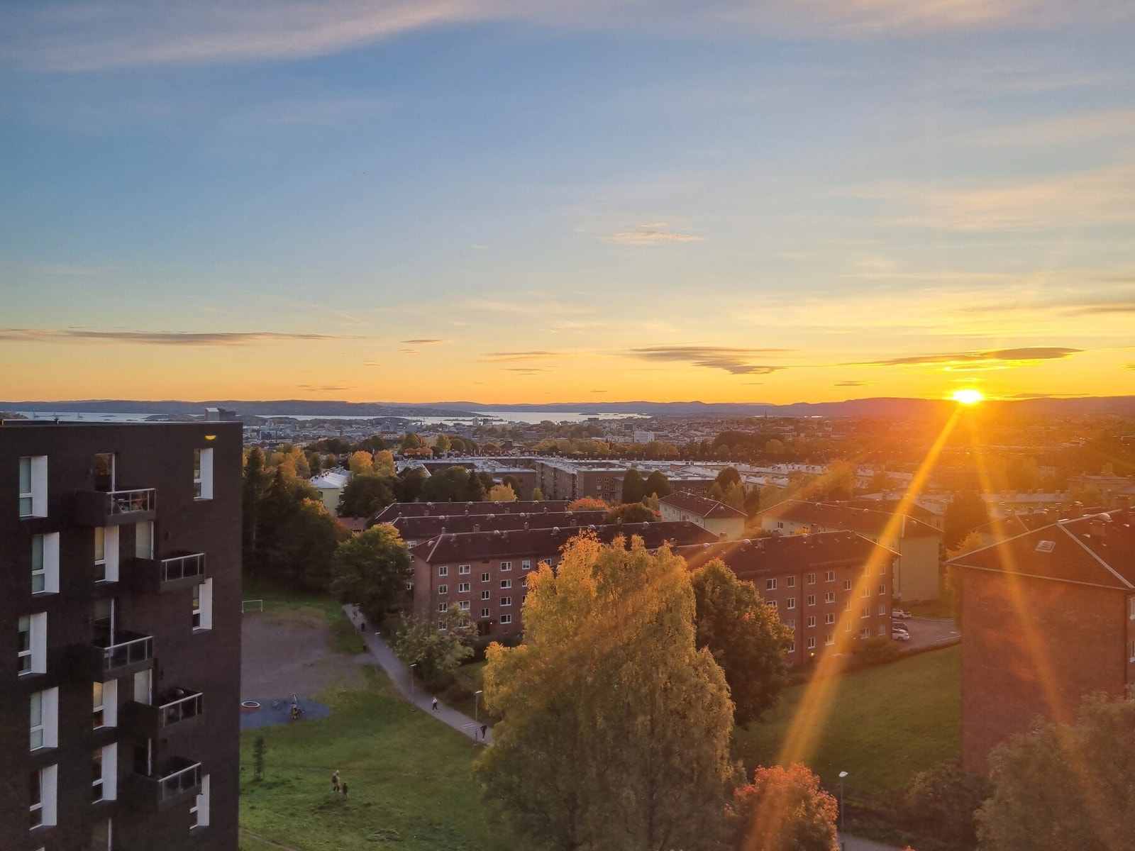 Selgers eget bilde av flott solnedgang Galleribilde