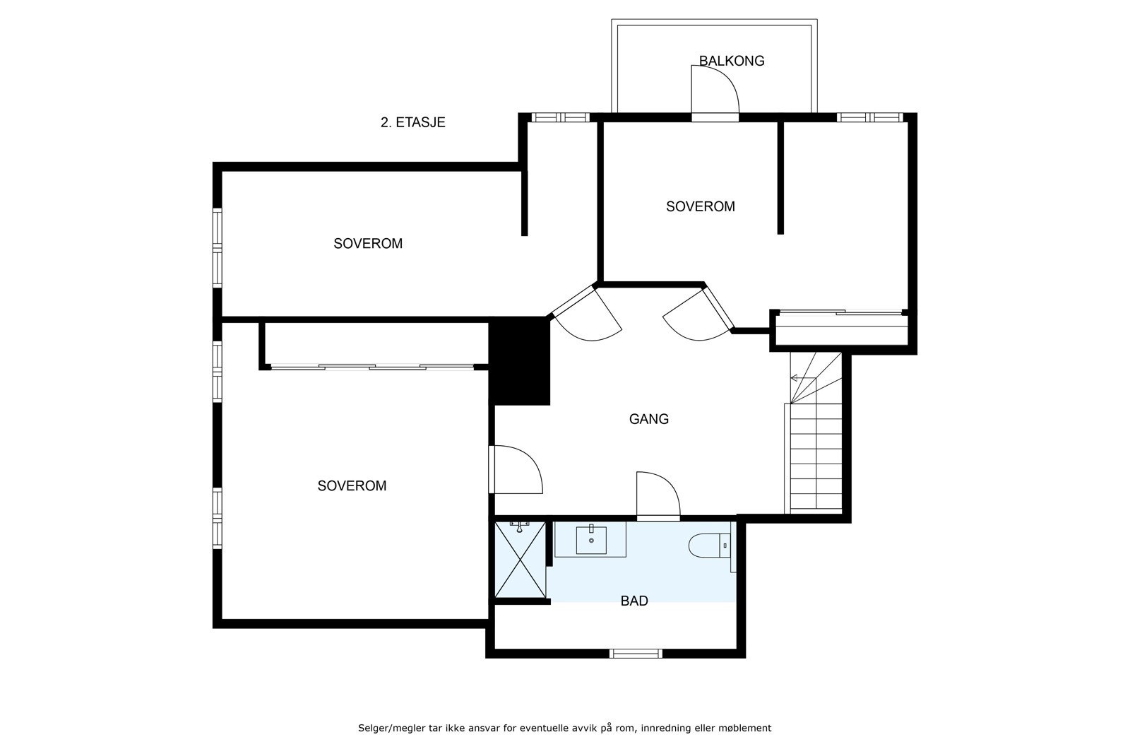 Plantegning 2. etasje Galleribilde