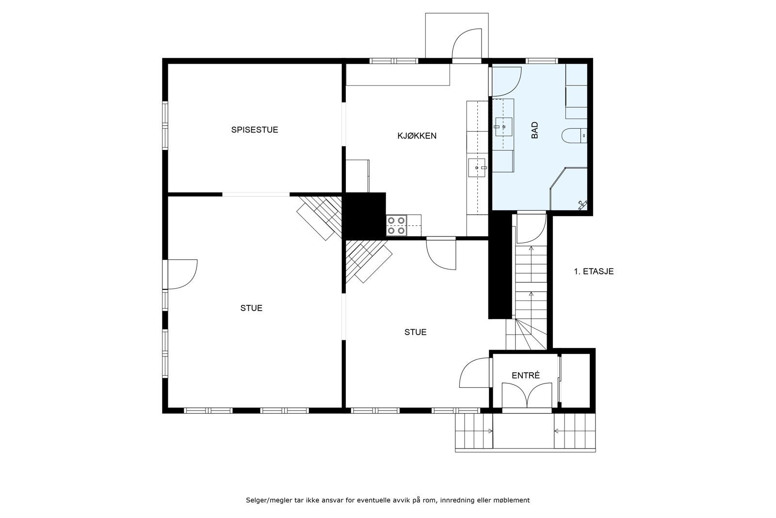 Plantegning hovedetasjen Galleribilde