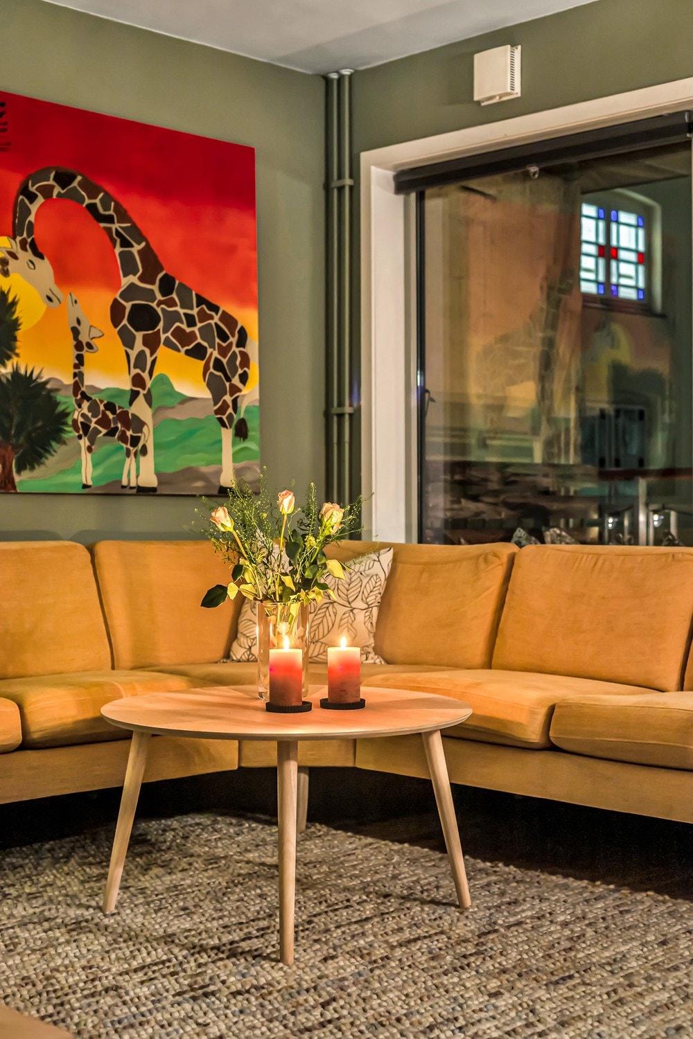 Kveldsbilde stue Galleribilde