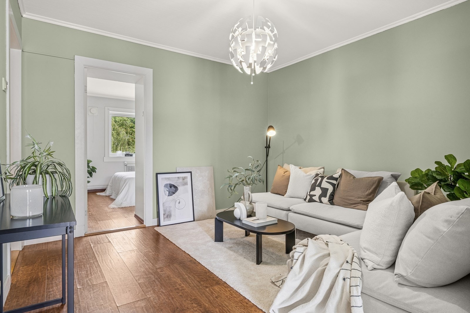 Soverommene ligger på hver side av stuen. Galleribilde
