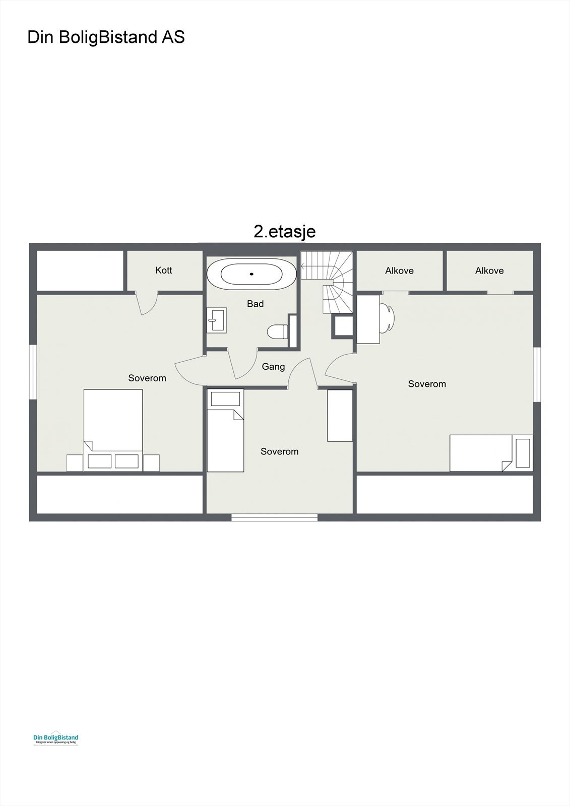 Plantegning 2.etg Galleribilde