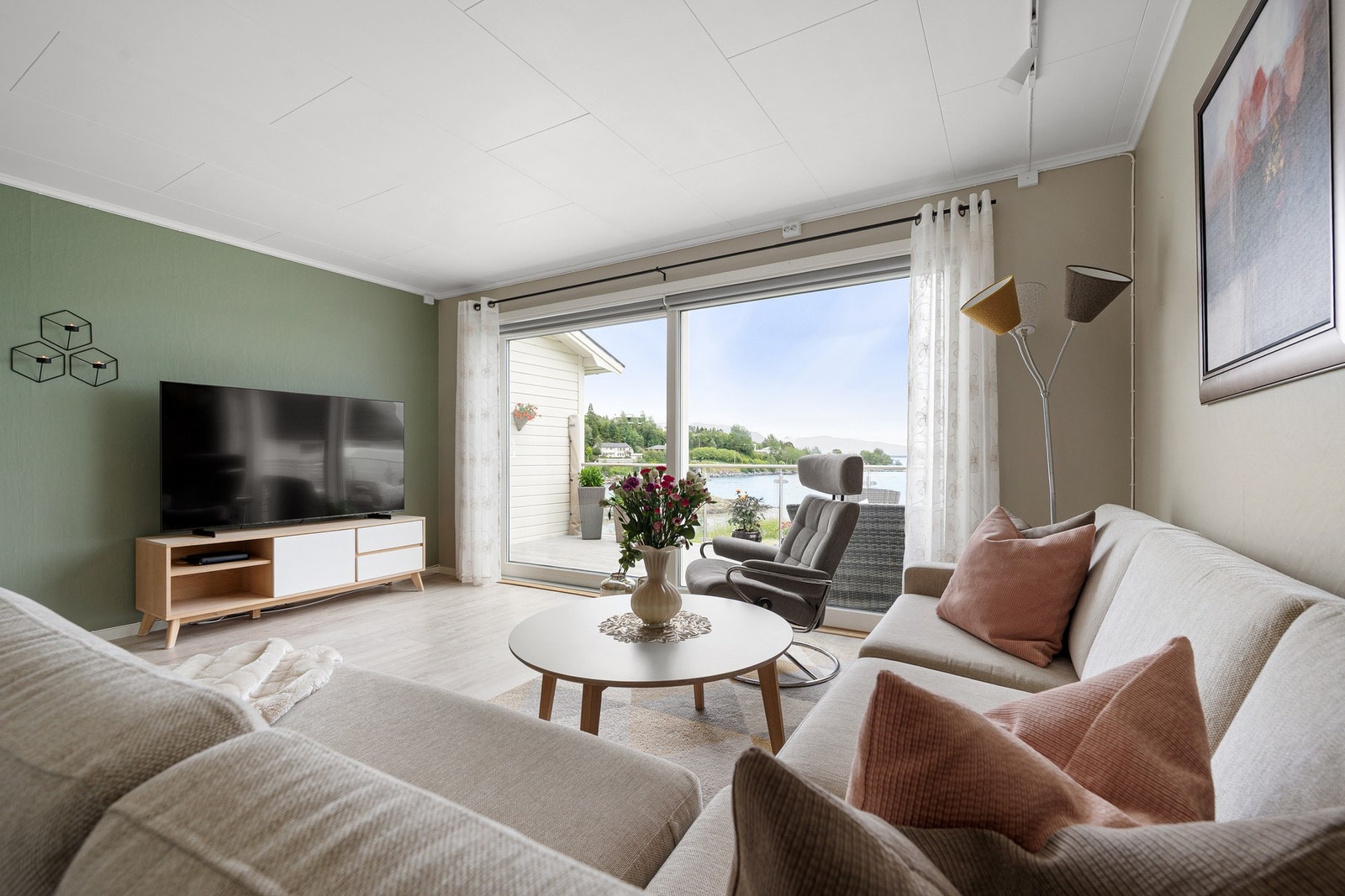 Fin plassering av tv-stue Galleribilde