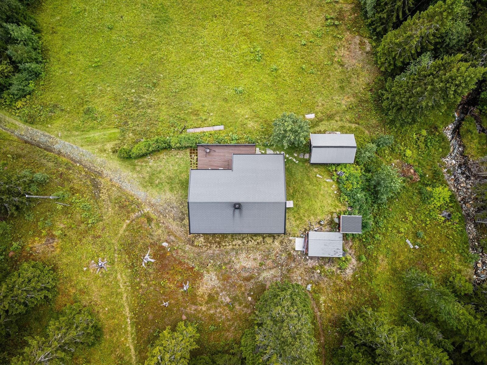 Romslig og pent opparbeidet tomt. Bilvei helt frem på sommers tid og kort vei til vinterparkering. Galleribilde