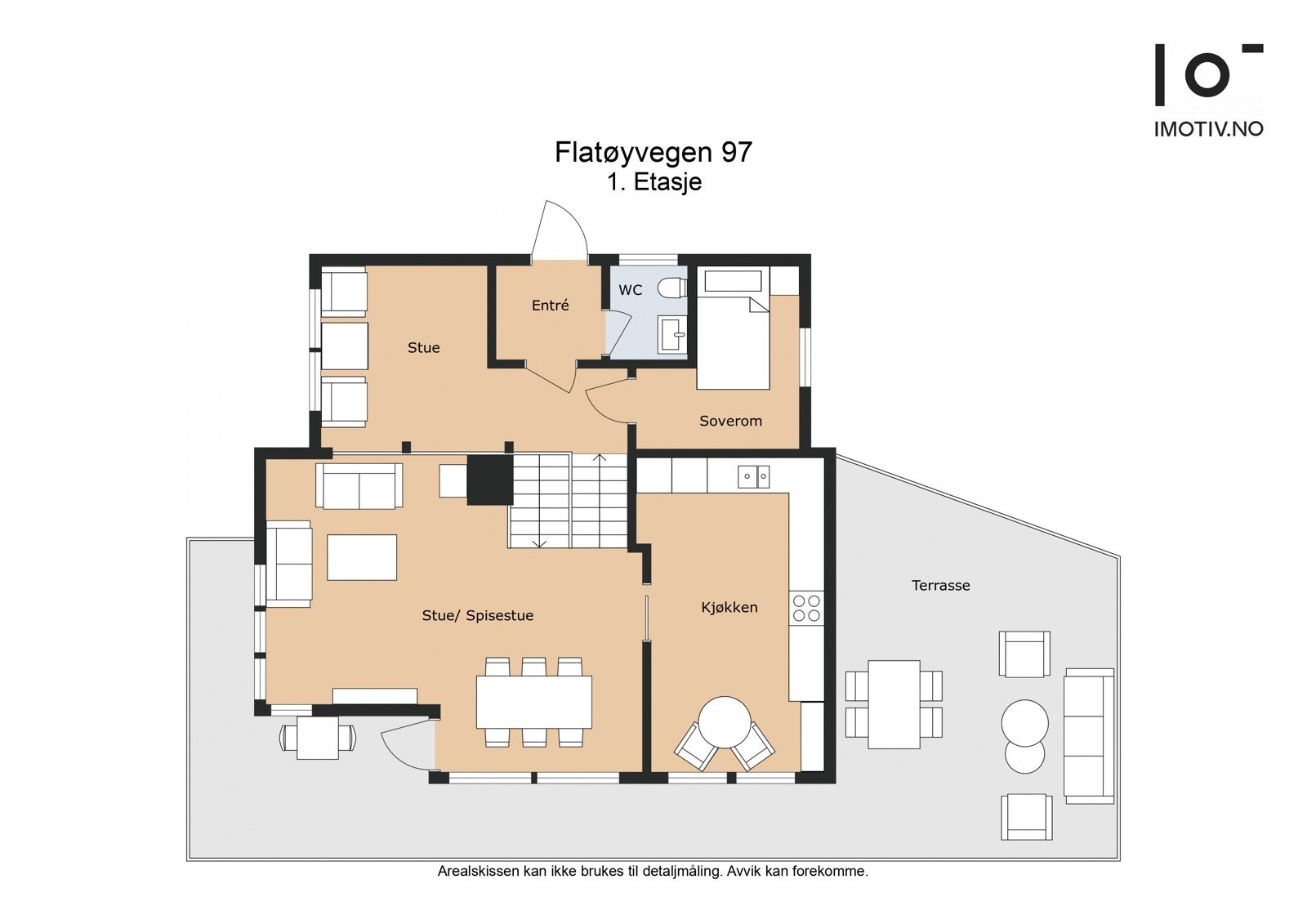 Plantegning - 1.etg. | Areal: 80 kvm Galleribilde
