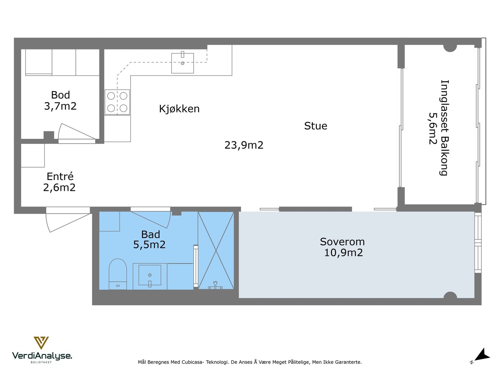 Planskisse Håkon Magnussons gate 1 B Galleribilde
