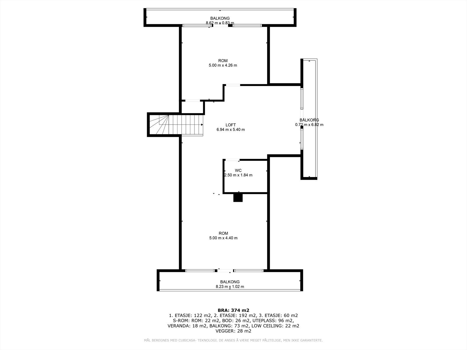 Planteikning loft i nyedelen Galleribilde