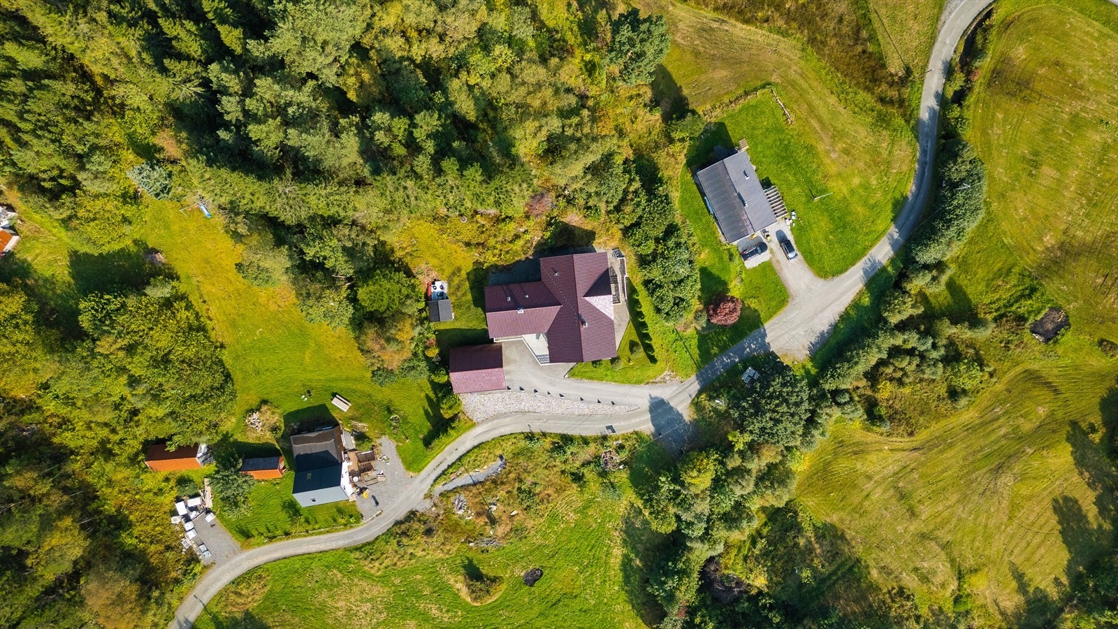 Eigedomen sett ovanifrå Galleribilde
