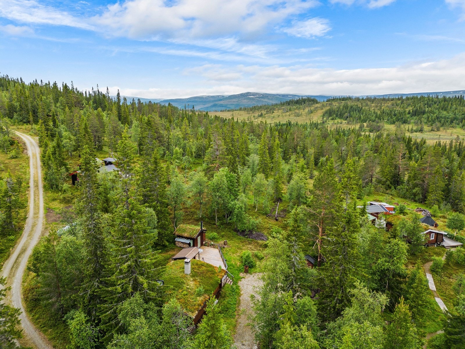 Hyttefeltet ligger på fjellet som gir fantastiske turmuligheter rett utenfor hytten året rundt. Galleribilde