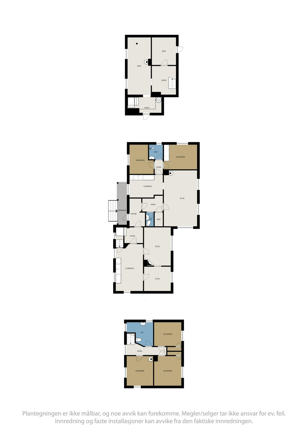 Plantegning alle plan Galleribilde