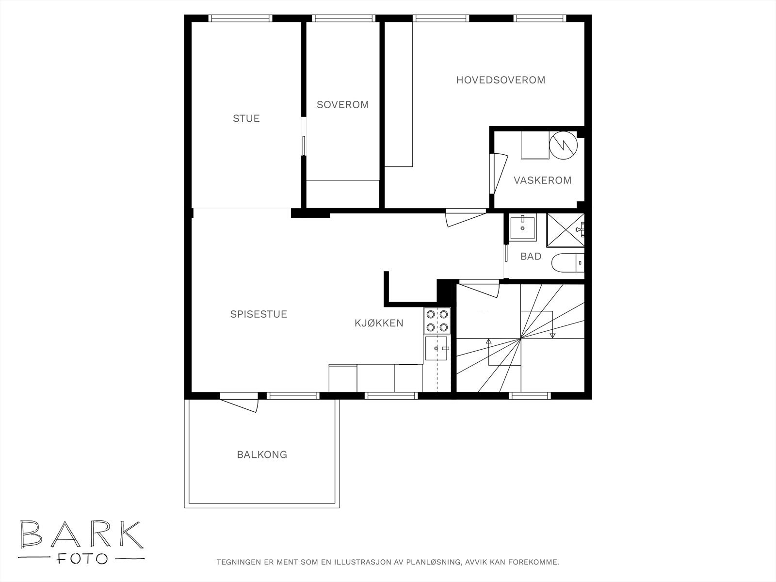 - Planskisse 3. etasje, måles til 60 kvm bra(i) - Galleribilde