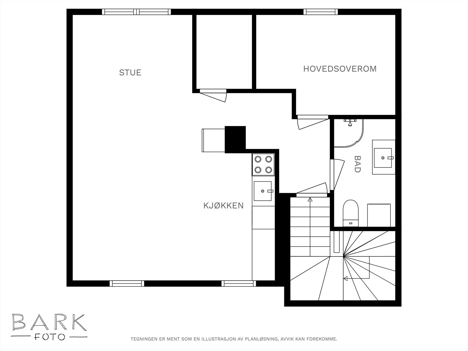 - Planskisse 4 etasje, måles til 30 kvm bra (i) - Galleribilde