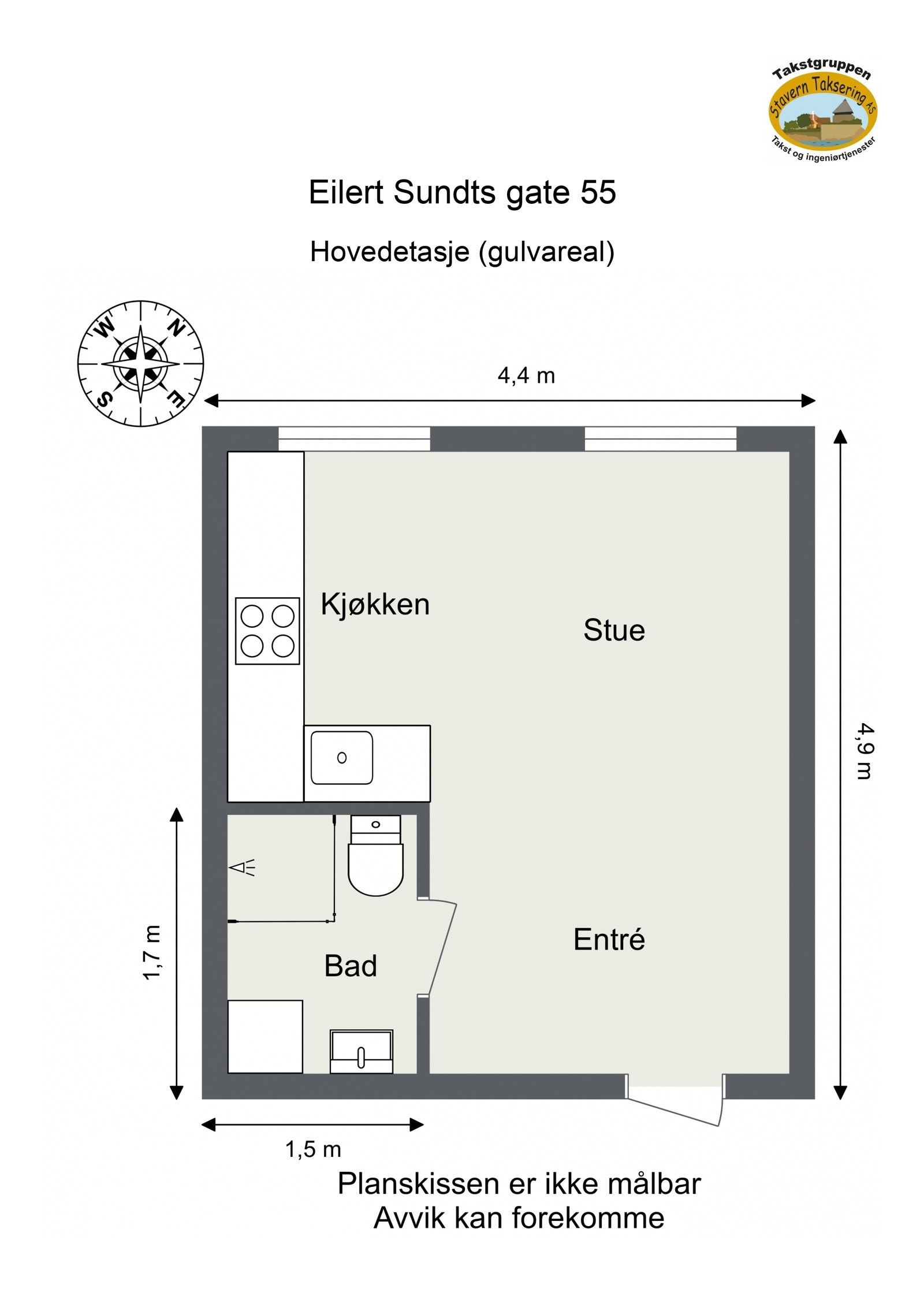 Plantegning - Svært arealeffektiv og lys selveierleilighet. Galleribilde