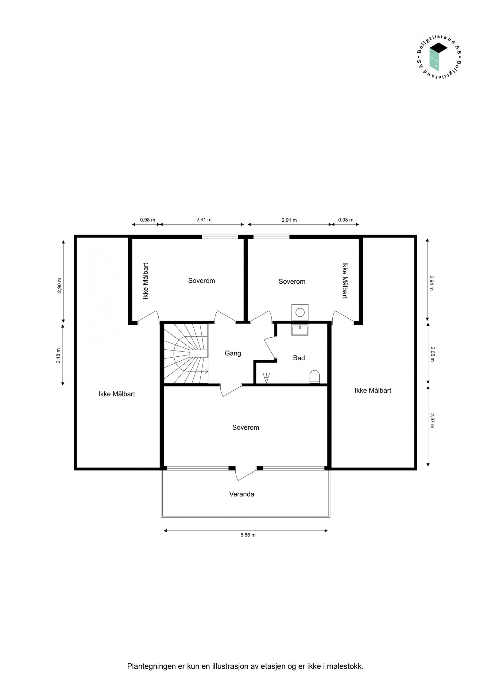 Plantegning 2. etasje Galleribilde