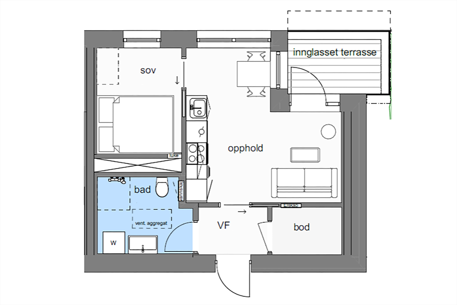 plantegning Galleribilde