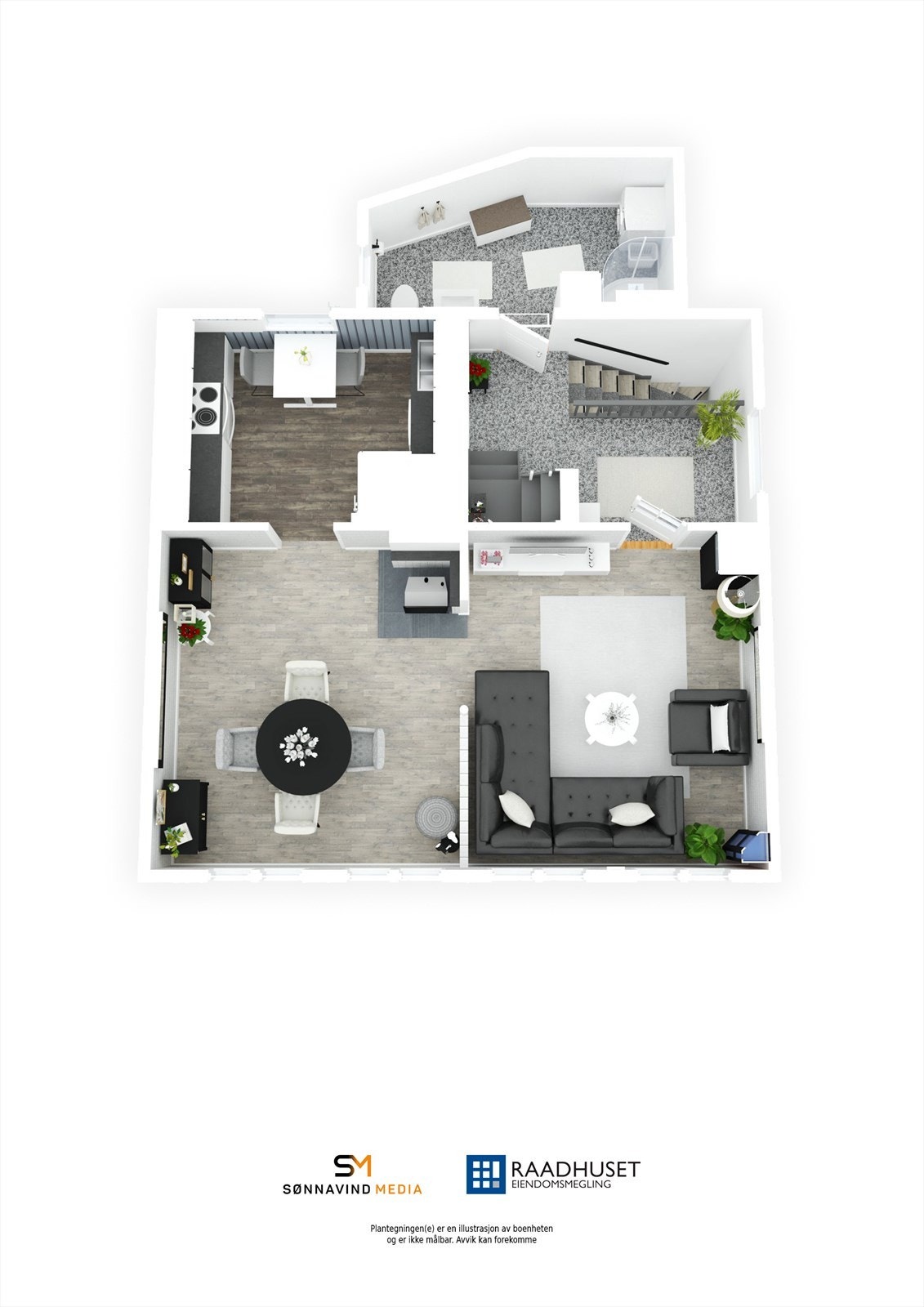 3D Plantegning | 2. Etasje Galleribilde