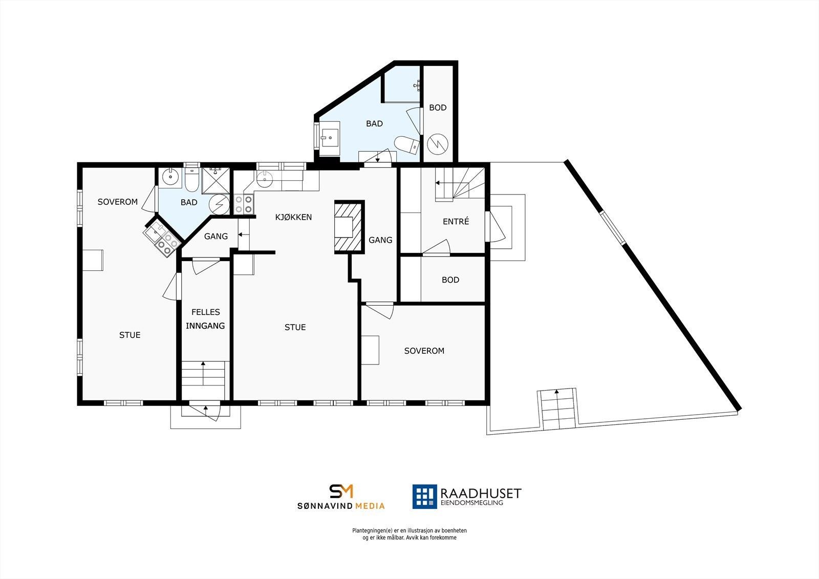 2D Plantegning | 1. Etasje Galleribilde