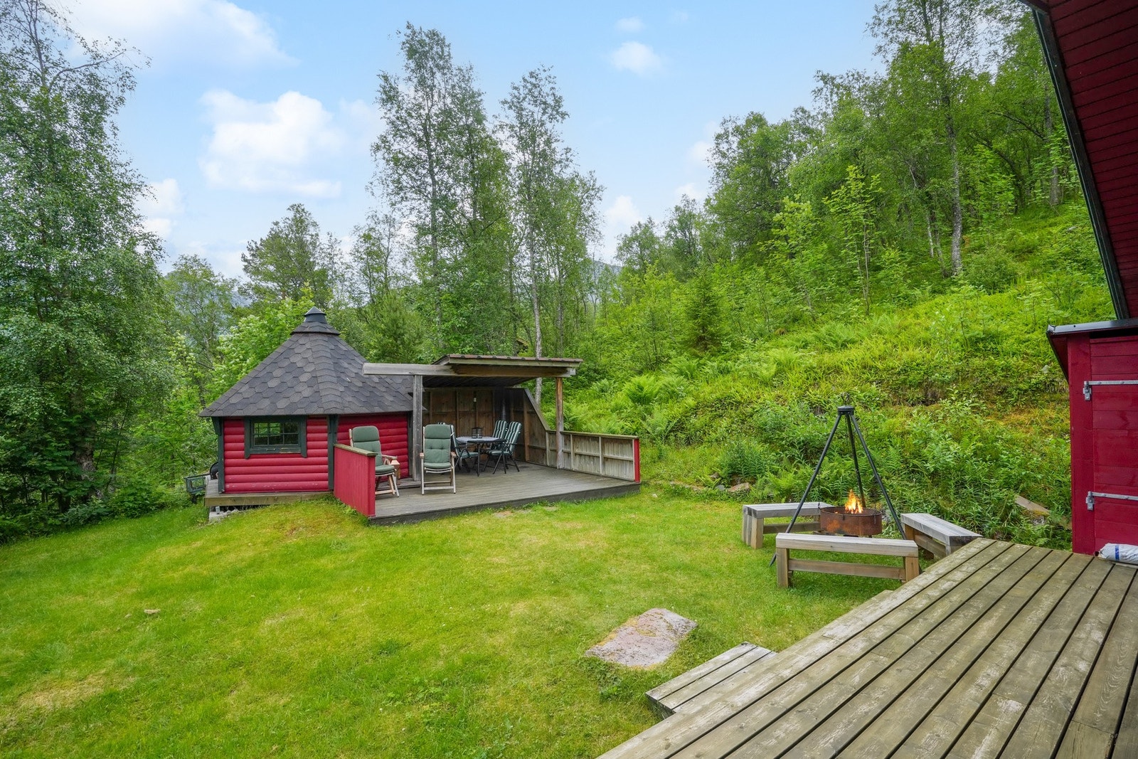 Plenarealet gir god boltringsplass for både store og små, her ligger alt til rette for utendørsaktiviteter på sommerstid. Galleribilde