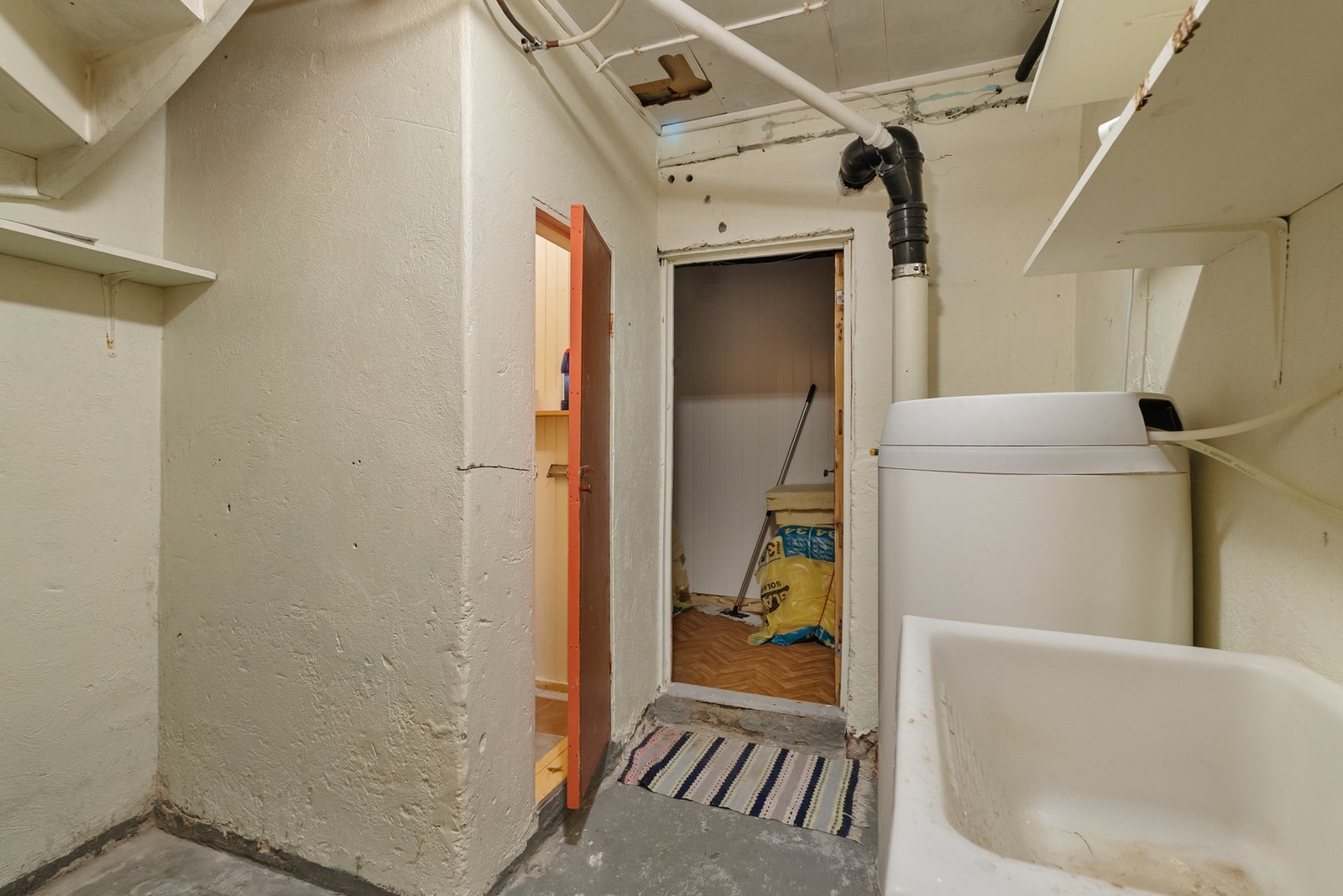 Tidligere vaskerom og bodareal. Galleribilde