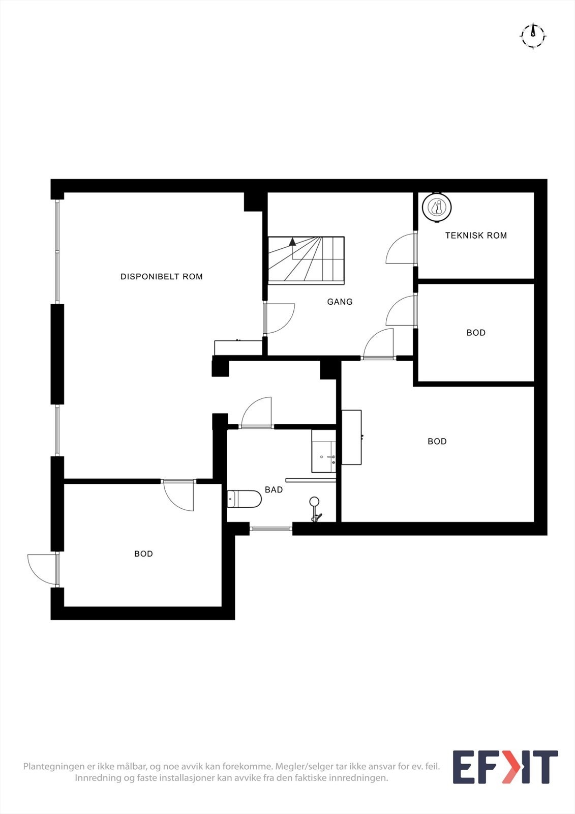 Plantegning kjeller Galleribilde
