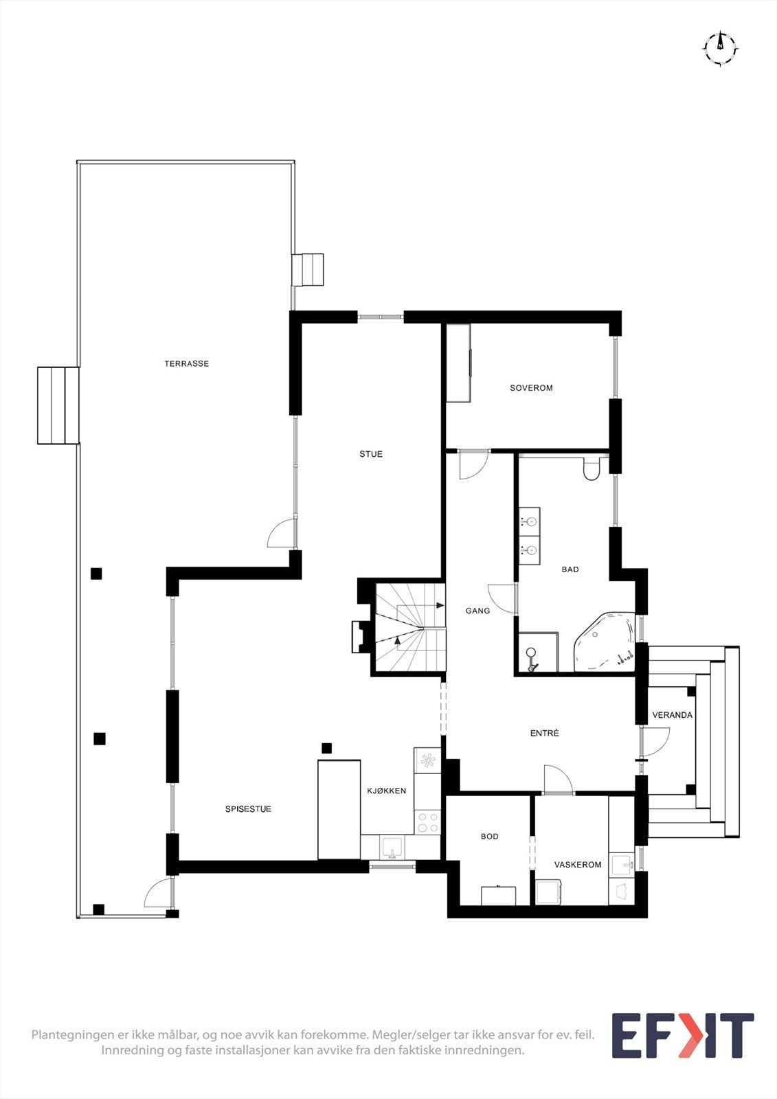 Plantegning 1. etasje Galleribilde