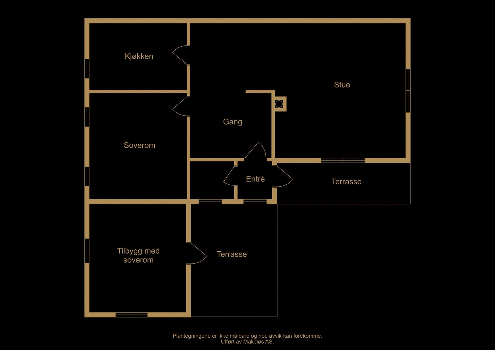 Plantegning. Avvik vil forekomme. Galleribilde
