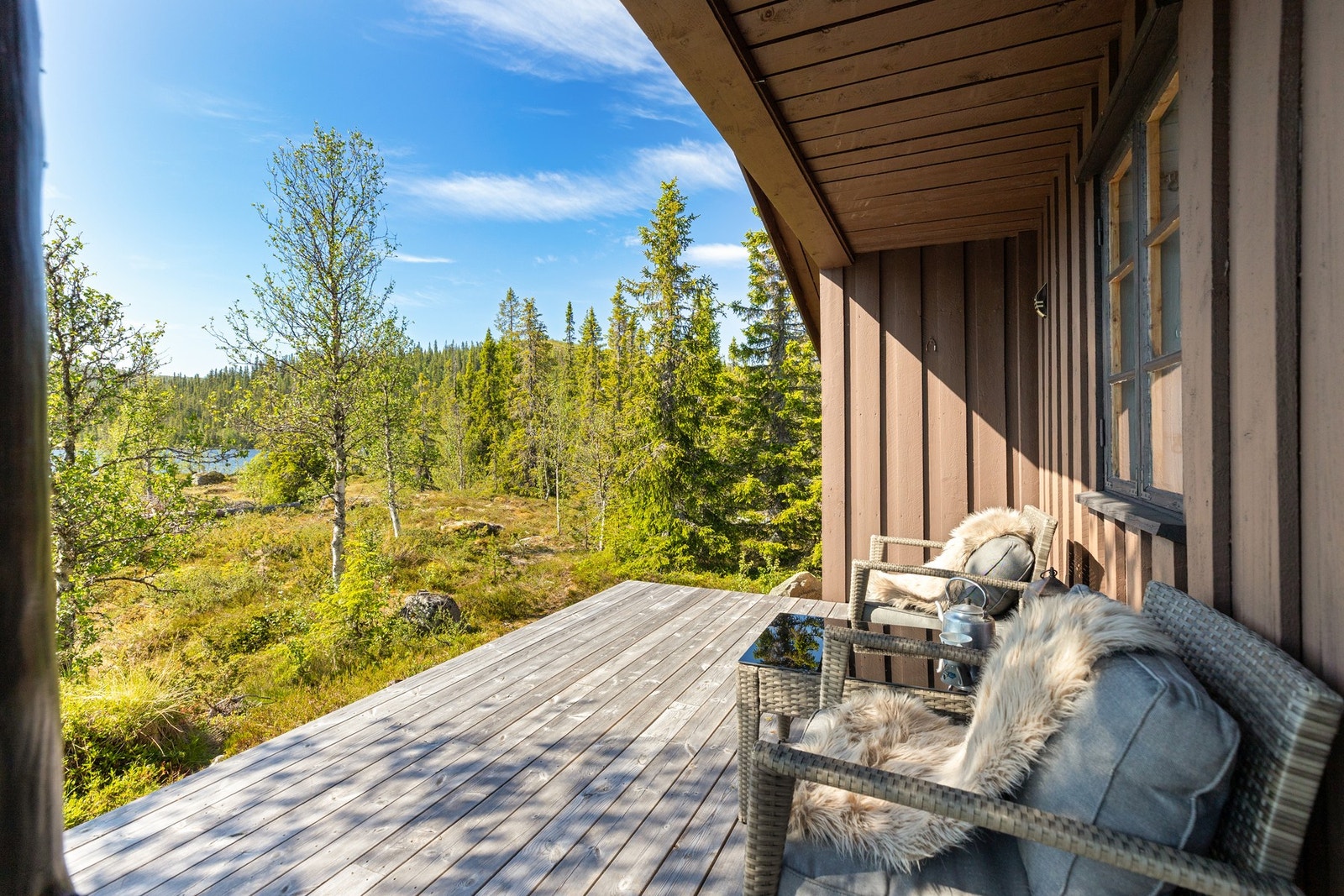 Gode solforhold på terrasse Galleribilde