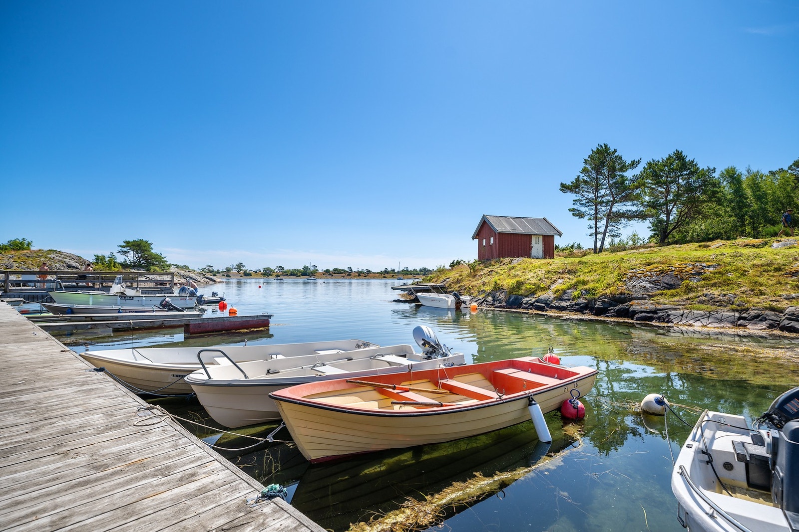 Her ligger den tinglyste båtplassen. Galleribilde