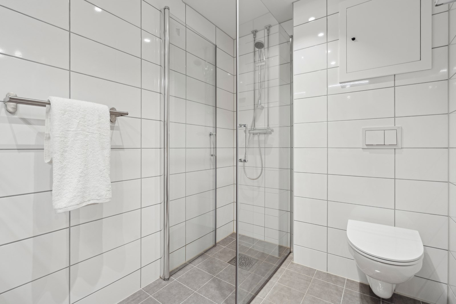 Foldbare dusjdører for en plassbesparende effekt Galleribilde